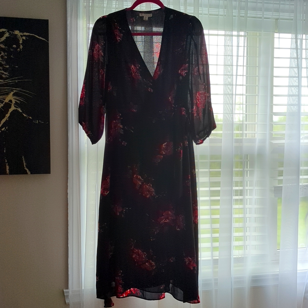 Floral wrap dress Large